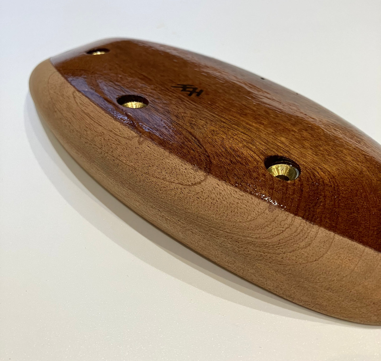 Varnished sapele crimp/edge rail